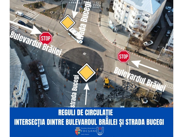 Reguli noi de circulație pentru accesul în intersecția dintre Bulevardul Brăilei și strada Bucegi